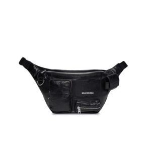 발렌시아가 슈퍼비지 벨트백 블랙