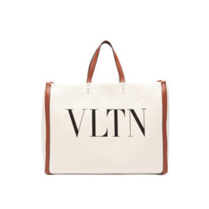 발렌티노 VLTN 캔버스 쇼퍼백 M 브라운