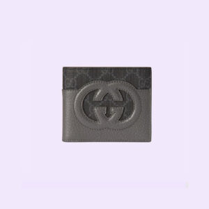 구찌 컷아웃 인터로킹 G 반지갑 블랙/그레이 701420